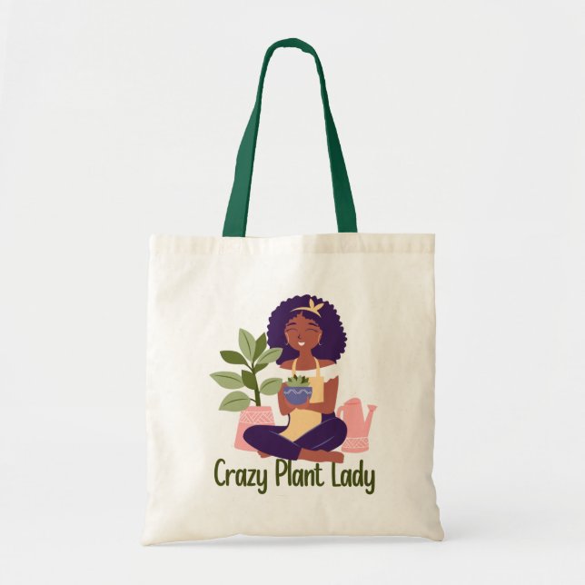 Bolsa Tote Planta Louca Lady Tote Bag (Frente)