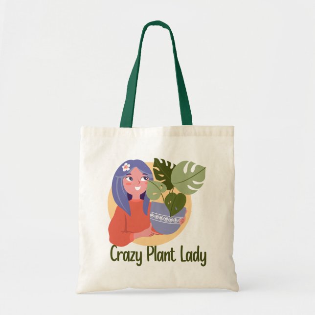 Bolsa Tote Planta Louca Lady Tote Bag (Frente)