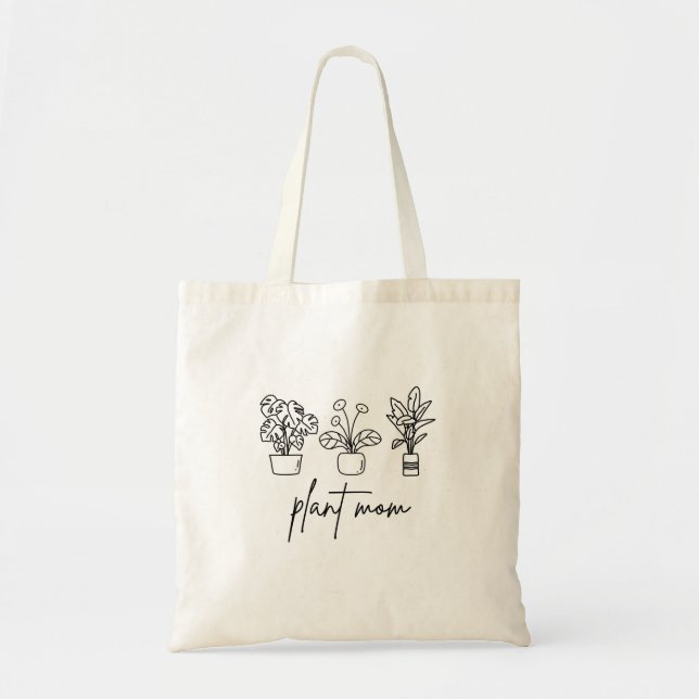 Bolsa Tote Planta Mãe Reutilizável Saco de Toques (Frente)