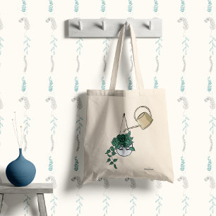 Bolsa Tote Planta pendente com o seu nome