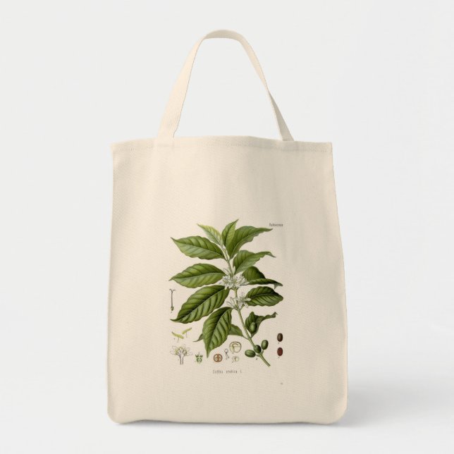 Bolsa Tote Planta reusável do café (Frente)