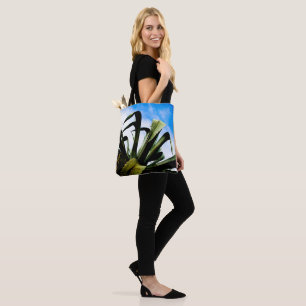 Bolsa Tote Planta Verde Aloe com Céu Azul Brilhante