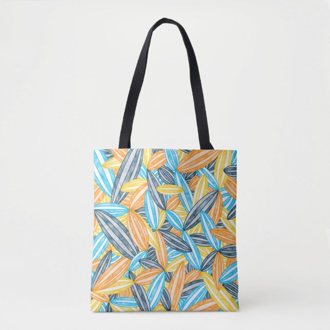 Bolsa Tote Plantações da Flor do Abstrato do AroAce Pride (Frente)