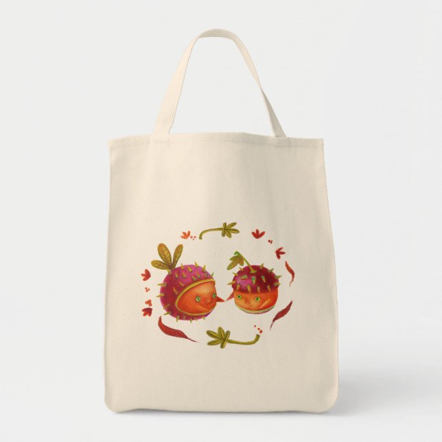 Bolsa Tote plantas bonitinhas (Frente)