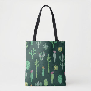Bolsa Tote Plantas De Cactus: Vintage Sem Olho De Fundo