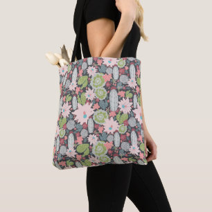 Bolsa Tote Plantas do cacto e do Succulent no teste padrão