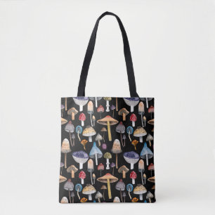Bolsa Tote Plantas florestais: cogumelos aquosos, folhas