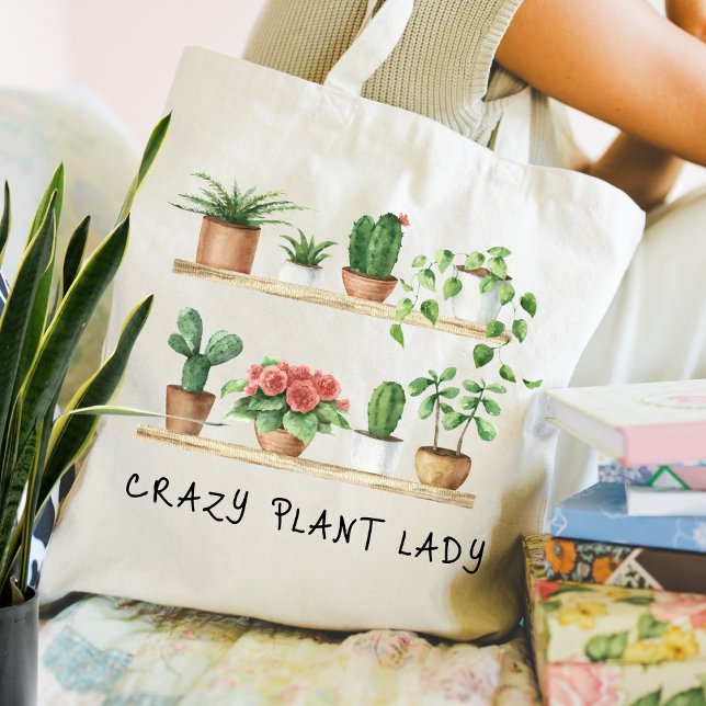 Bolsa Tote Plantas Loucas E Loucas De Plantas Vidro-Vidro (Criador carregado)