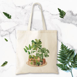 Bolsa Tote Plantas Tropicais Aquarela