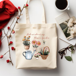 Bolsa Tote Plantas Vedantes Jardins Flores Dizendo