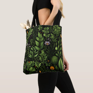 Bolsa Tote Plantas verdes escuras