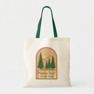 Bolsa Tote Plante uma árvore, segura a floresta, dia da Terra