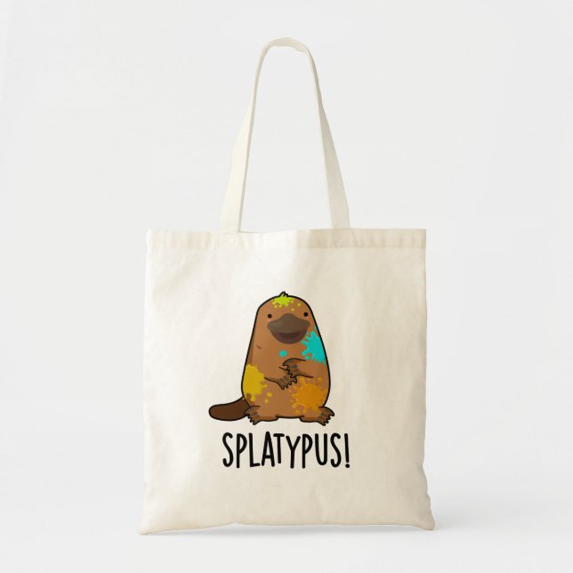 Bolsa Tote Platypus Pun Funny Animal (Frente)