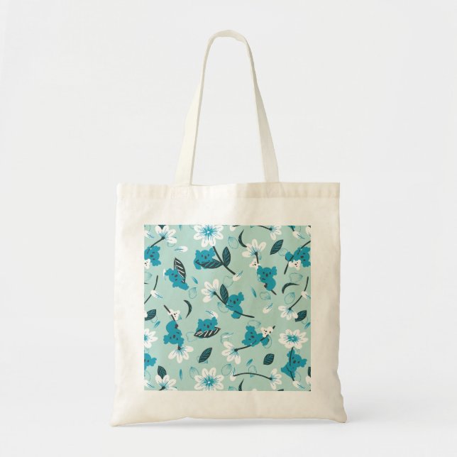 Bolsa Tote Playful Koala Pattern Cute Animal e Nature Art (Frente)
