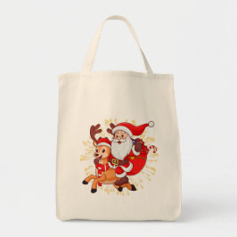 Bolsa Tote **"Playful Santa Claus Design – Fun and Festive Ch