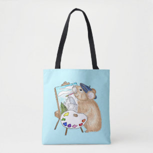 Bolsa Tote Plein Air Painter Pika Artist Critter
