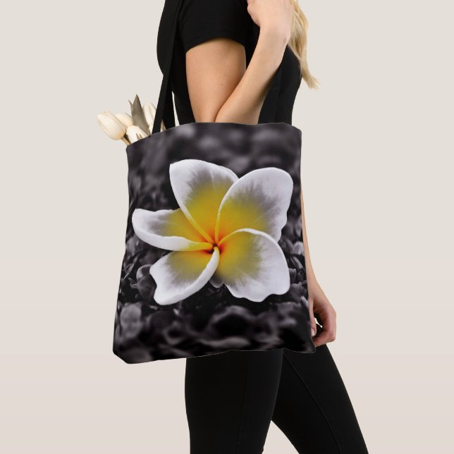 Bolsa Tote Plumeria Frangipani Hawaii Flower (Close Up)