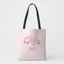 Bolsa Tote Plumeria Sunset Rosa Watercolor Bridal