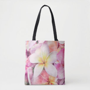 Bolsa Tote Plumeria Tropical Floral do Havaí