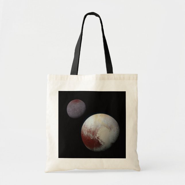 Bolsa Tote Plutão & Lua Charon por Novos Horizons NASA (Frente)