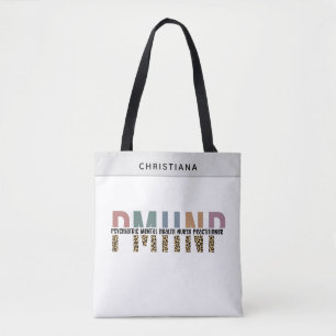 Bolsa Tote PMHNP Leopard Impressão Psiquiátrica Saúde Mental