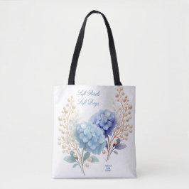 Bolsa Tote Pó Azul Hydrangea Watercolor Lealdade do Cliente