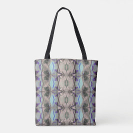 Bolsa Tote Pó Púrpura, Abstrato verde e azul