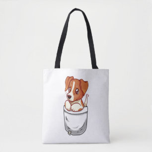 Bolsa Tote Pocket Cute Jack Russell Terrier