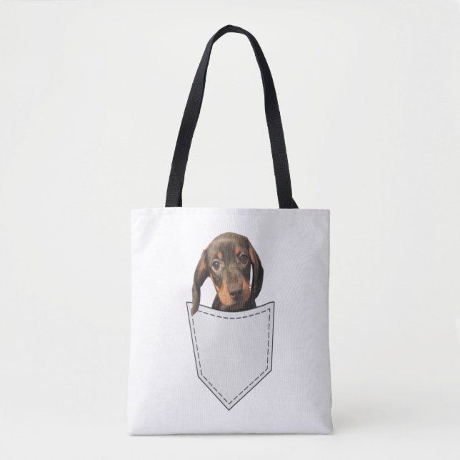Bolsa Tote Pocket Dog Dachshund (Frente)