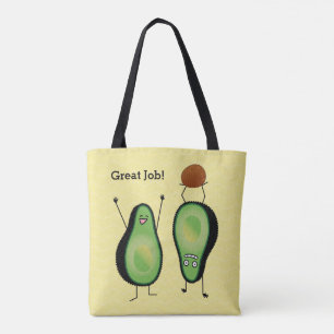 Bolsa Tote Poço engraçado do verde do handstand dos aplausos
