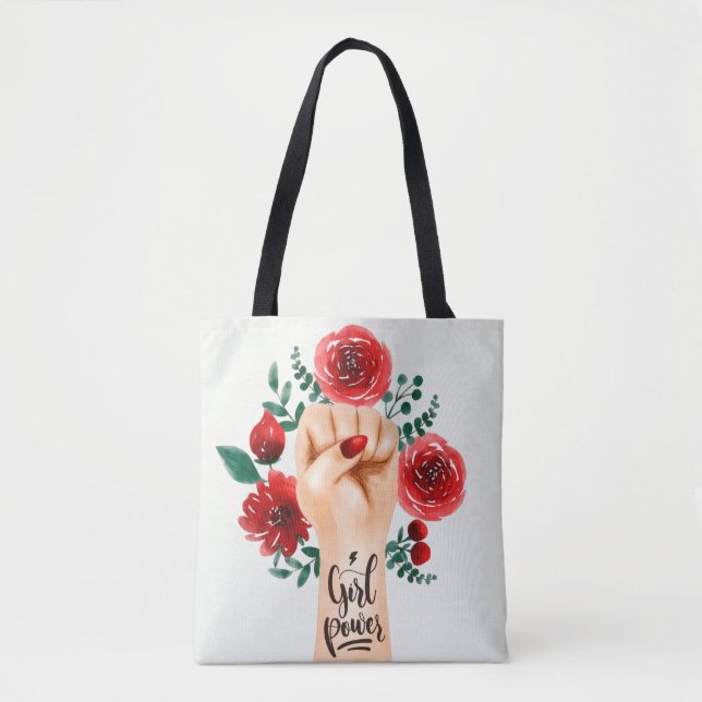 Bolsa Tote poder das raparigas (Frente)