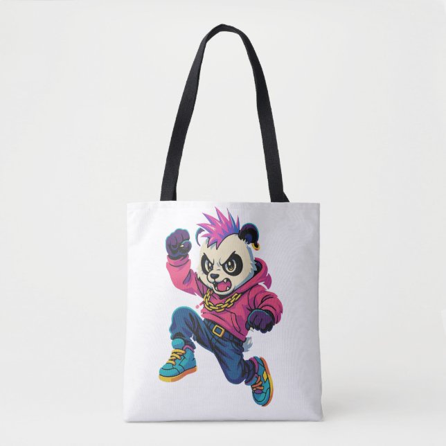 Bolsa Tote Poder do Panda Punk (Frente)