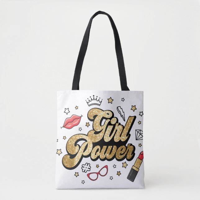 Bolsa Tote Poder Menina: Esfolada Feminista. (Frente)