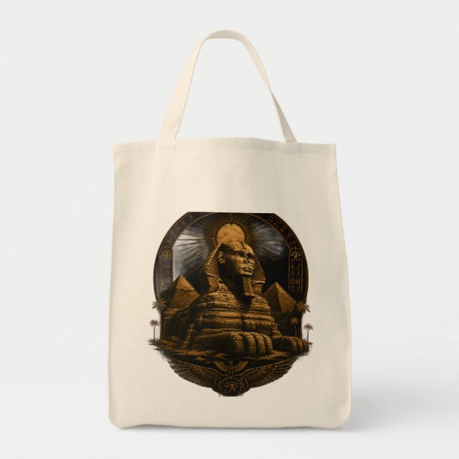 Bolsa Tote Poder Silencioso | Grande Esfinge Projeto Egito (Frente)