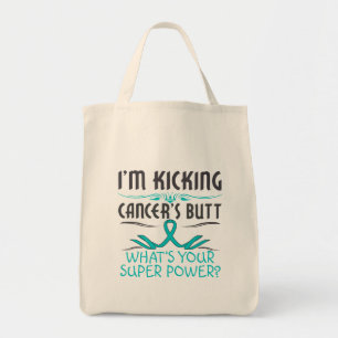 Bolsa Tote Poder super de retrocesso do bumbum do cancer do