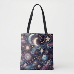 Bolsa Tote Poeira de Estrelas de Grelha