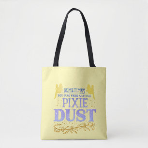 Bolsa Tote Poeira Mágica de Fada Pixie Fofa Citação Inspirado