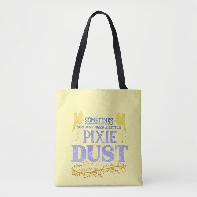 Bolsa Tote Poeira Mágica de Fada Pixie Fofa Citação Inspirado (Frente)
