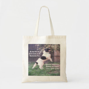 Bolsa Tote Poema De Cavalo De Cachorro Por Ladee Basset