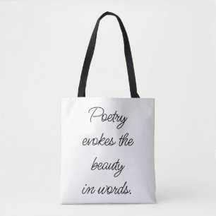Bolsa Tote Poesia Evoca Saco de Toque do Ombro