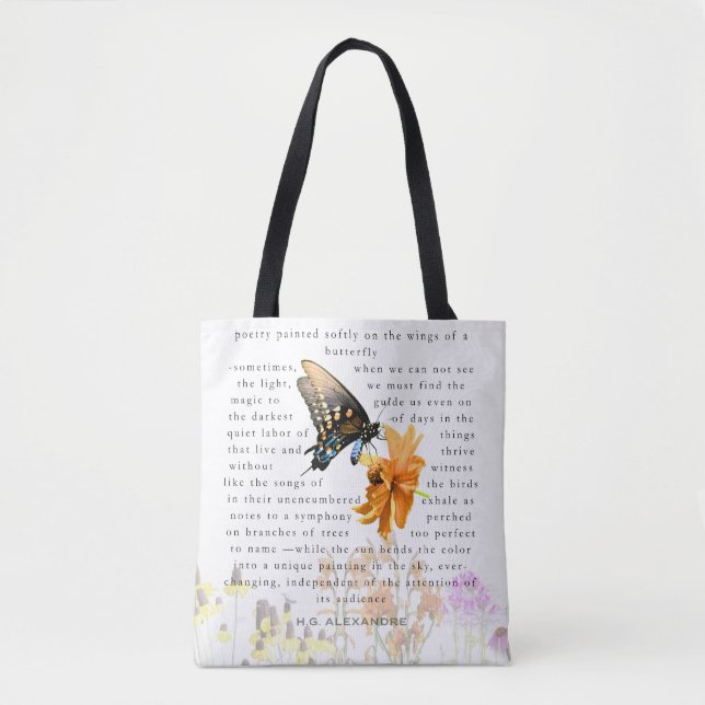 Bolsa Tote “Poetry Painted Softly”–ToteBag by H.G. Alexandre (Frente)