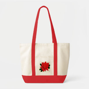 Bolsa Tote Poinsettia Christmas Bag