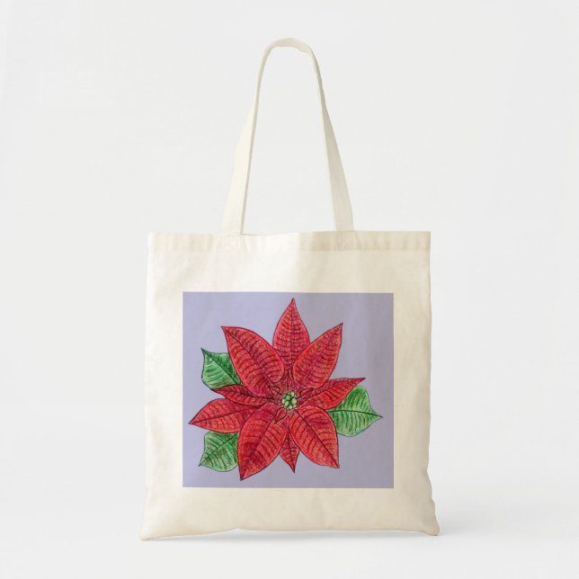 Bolsa Tote Poinsettia Tote Bag - Lavanda (Frente)