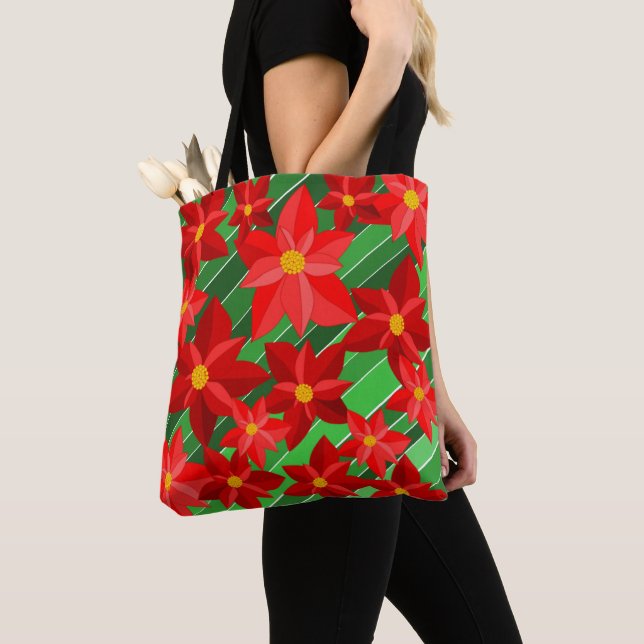 Bolsa Tote Poinsettias (Close Up)