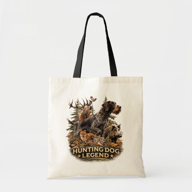 Bolsa Tote Pointer Alemão de Capa Cabeluda (Frente)