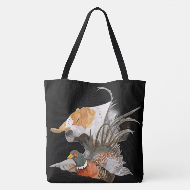 Bolsa Tote Pointer e faisão (Verso)