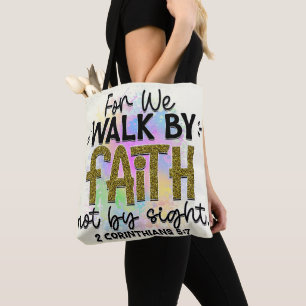 Bolsa Tote Pois Caminhamos Pela Fé, Não Pela Visão