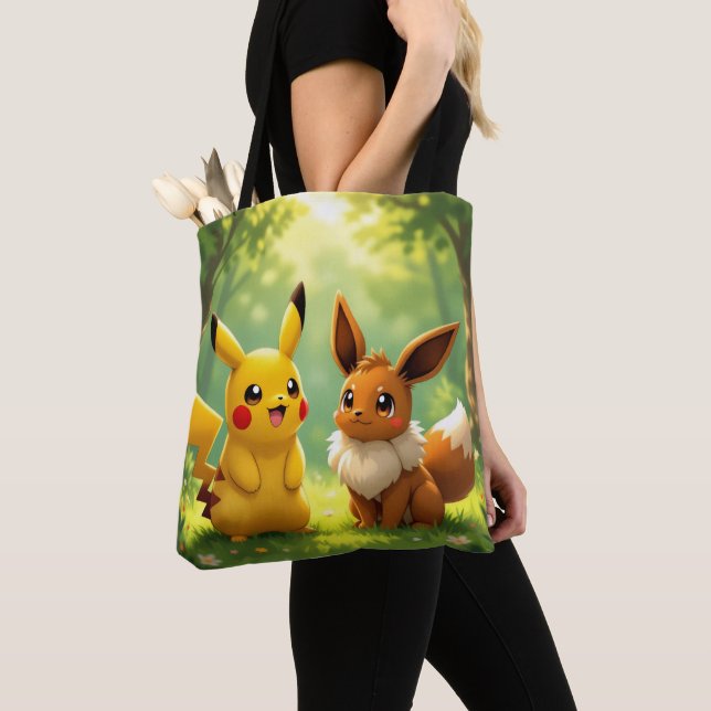 Bolsa Tote Pokémon und seine Treue Freunde Leinwanddruck (Close Up)
