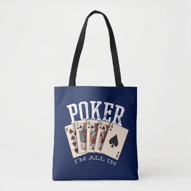 Bolsa Tote Poker, Estou Tudo Dentro (Frente)