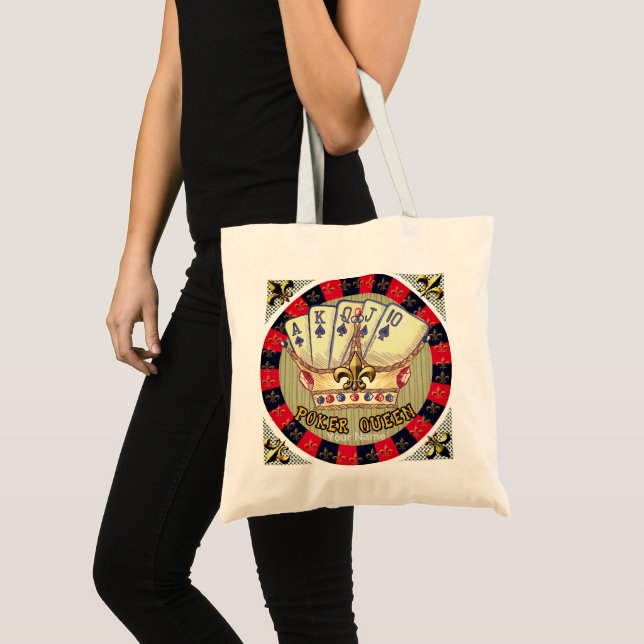 Bolsa tote Poker Queen (Frente (produto))